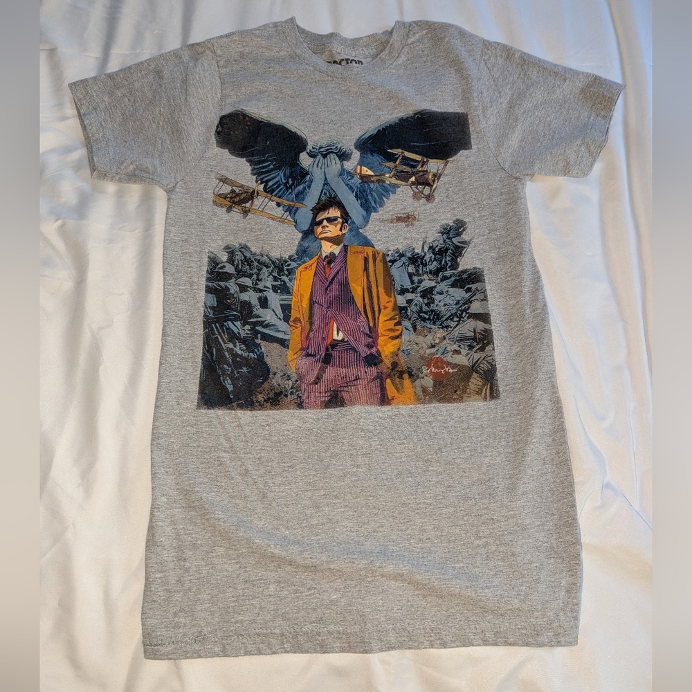 Doctor Who Men's Small‎ Gray Graphic T-Shirt